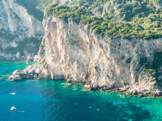 Cliffside in Corfu